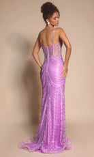 Portia and Scarlett PS26095 - Beaded Mesh Spaghetti Strap Gown - view 4