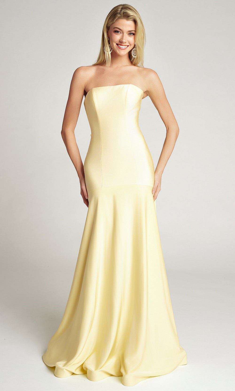Portia and Scarlett PS26101 - Strapless Drop Waist Mermaid Prom Gown - detail view