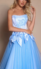 Portia and Scarlett PS26102 - Beaded Applique Scoop Corset Ballgown - view 4
