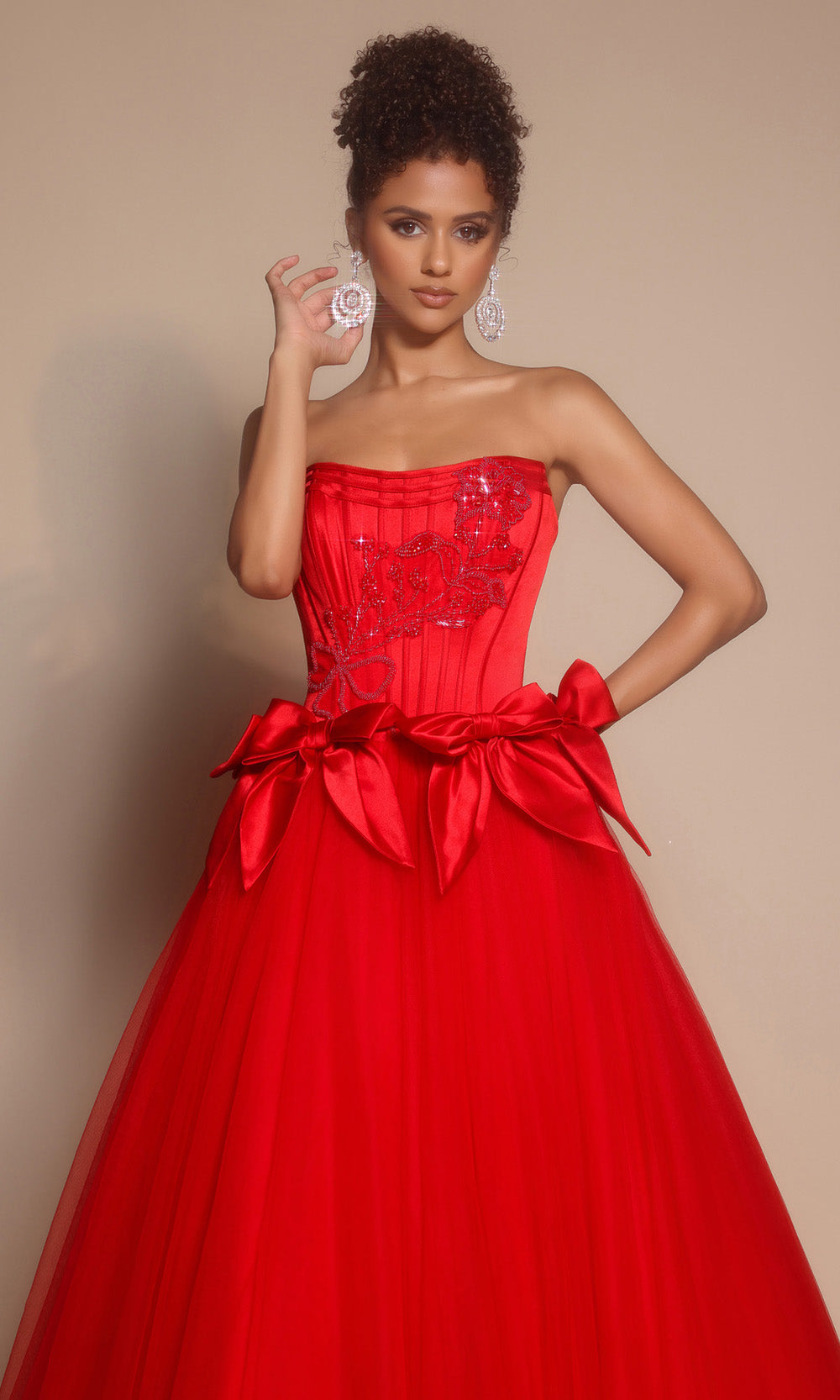 Portia and Scarlett PS26102 - Beaded Applique Scoop Corset Ballgown - view 11