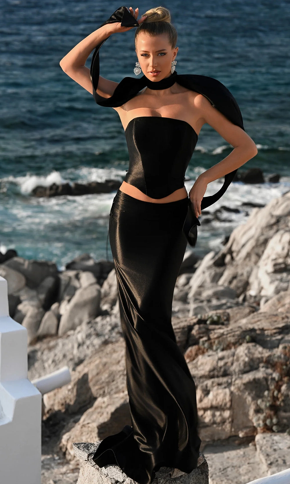 Portia and Scarlett PS26114 - Two Piece Straight Neckline Dress - designer pageant gown at Silhouette Dresses