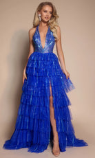 Portia and Scarlett PS26117 - Embellished Halter Ruffle Prom Gown - view 6