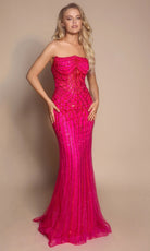 Portia and Scarlett PS26130 - Strapless Geometric Beaded Gown - view 9