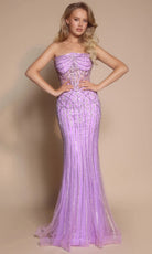Portia and Scarlett PS26130 - Strapless Geometric Beaded Gown - view 5