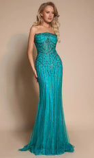 Portia and Scarlett PS26130 - Strapless Geometric Beaded Gown - view 7