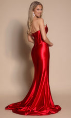 Portia and Scarlett PS26136 - Corset Strapless Gown With Bow - view 9