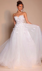 Portia and Scarlett PS26137 - Layered 3D Floral Ballgown - designer wedding dress at Silhouette Dresses