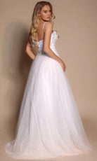 Portia and Scarlett PS26146 - Floral Applique Spaghetti Strap Gown - view 4