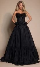 Portia and Scarlett PS26148 - Tiered Hem Scoop Neck Ballgown - designer ball gown at Silhouette Dresses