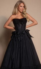 Portia and Scarlett PS26148 - Tiered Hem Scoop Neck Ballgown - detail view