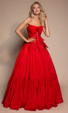 Portia and Scarlett PS26148 - Tiered Hem Scoop Neck Ballgown - view 11