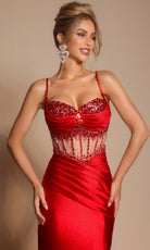 Portia and Scarlett PS26158 - Pleated Detail Sweetheart Prom Gown - view 7