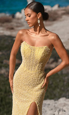 Portia and Scarlett PS26173 - Pearl Embellished Scoop Neck Gown - view 4