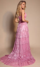 Portia and Scarlett PS26198 - Halter Tiered Gown With Front Keyhole - view 4
