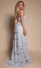 Portia and Scarlett PS26198 - Halter Tiered Gown With Front Keyhole - view 7