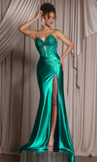 Portia and Scarlett PS26228 - Embellished Corset Ruched Sheath Gown - designer prom dress at Silhouette Dresses