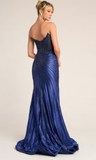 Portia and Scarlett PS26250 - Scoop Neckline Illusion Beaded Gown - back view