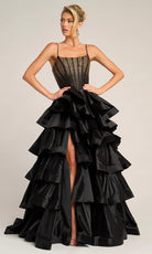 Portia and Scarlett PS26253 - Beaded Corset Ruffle Ballgown - designer prom dress at Silhouette Dresses