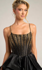 Portia and Scarlett PS26253 - Beaded Corset Ruffle Ballgown - detail view