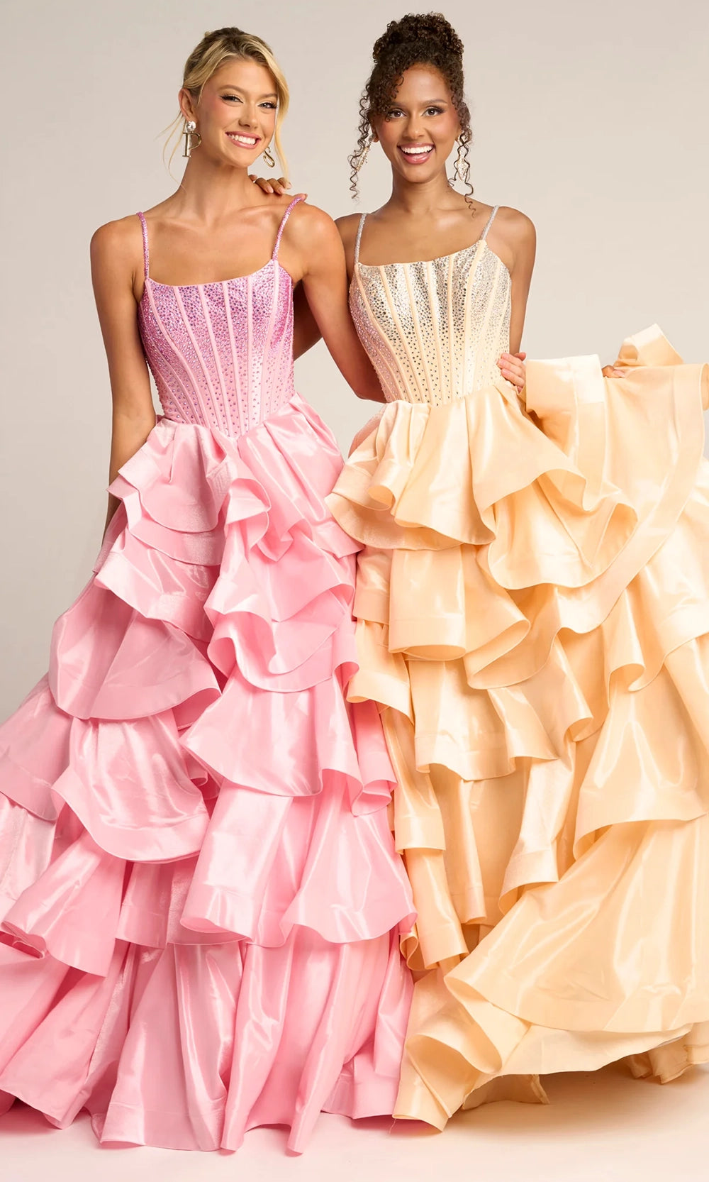 Portia and Scarlett PS26253 - Beaded Corset Ruffle Ballgown - view 10