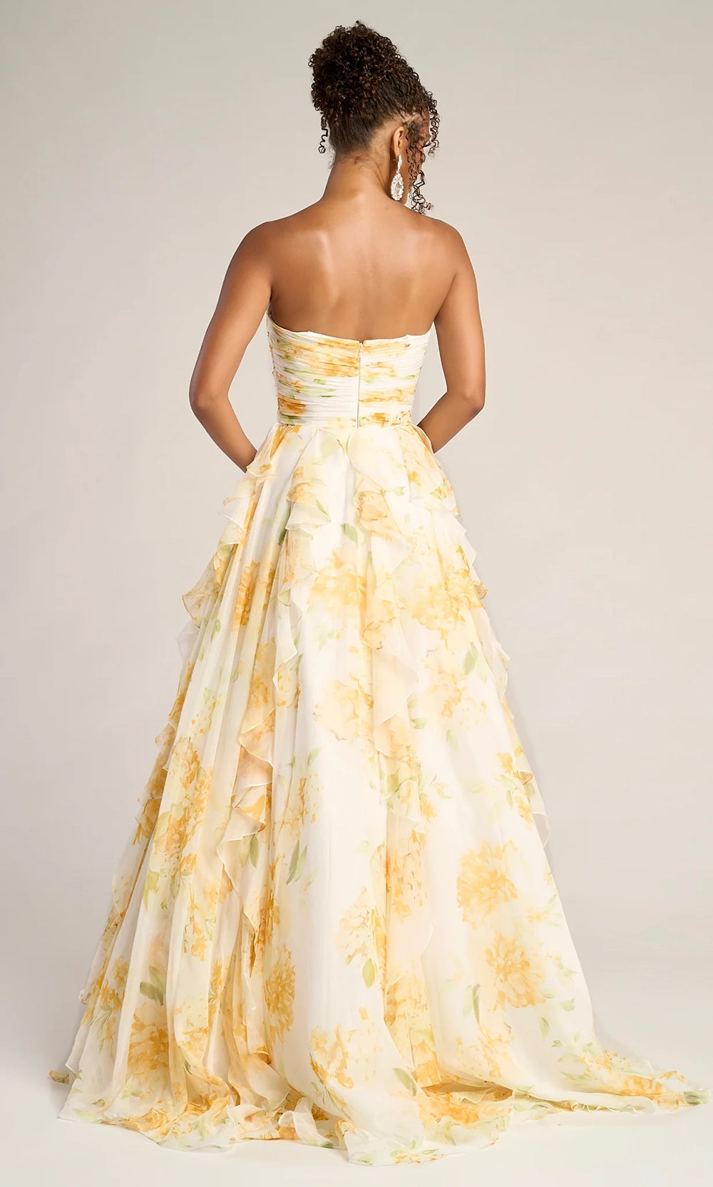 Portia and Scarlett PS26254 - Cascading Ruffle Floral Print Gown - view 6
