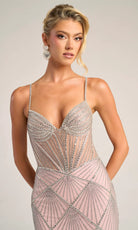 Portia and Scarlett PS26263 - Illusion Bodice Deep V-Neck Dress - view 11