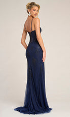 Portia and Scarlett PS26263 - Illusion Bodice Deep V-Neck Dress - view 7
