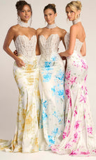 Portia and Scarlett PS26299 - Lace Corset Floral Mermaid Gown - designer prom dress at Silhouette Dresses