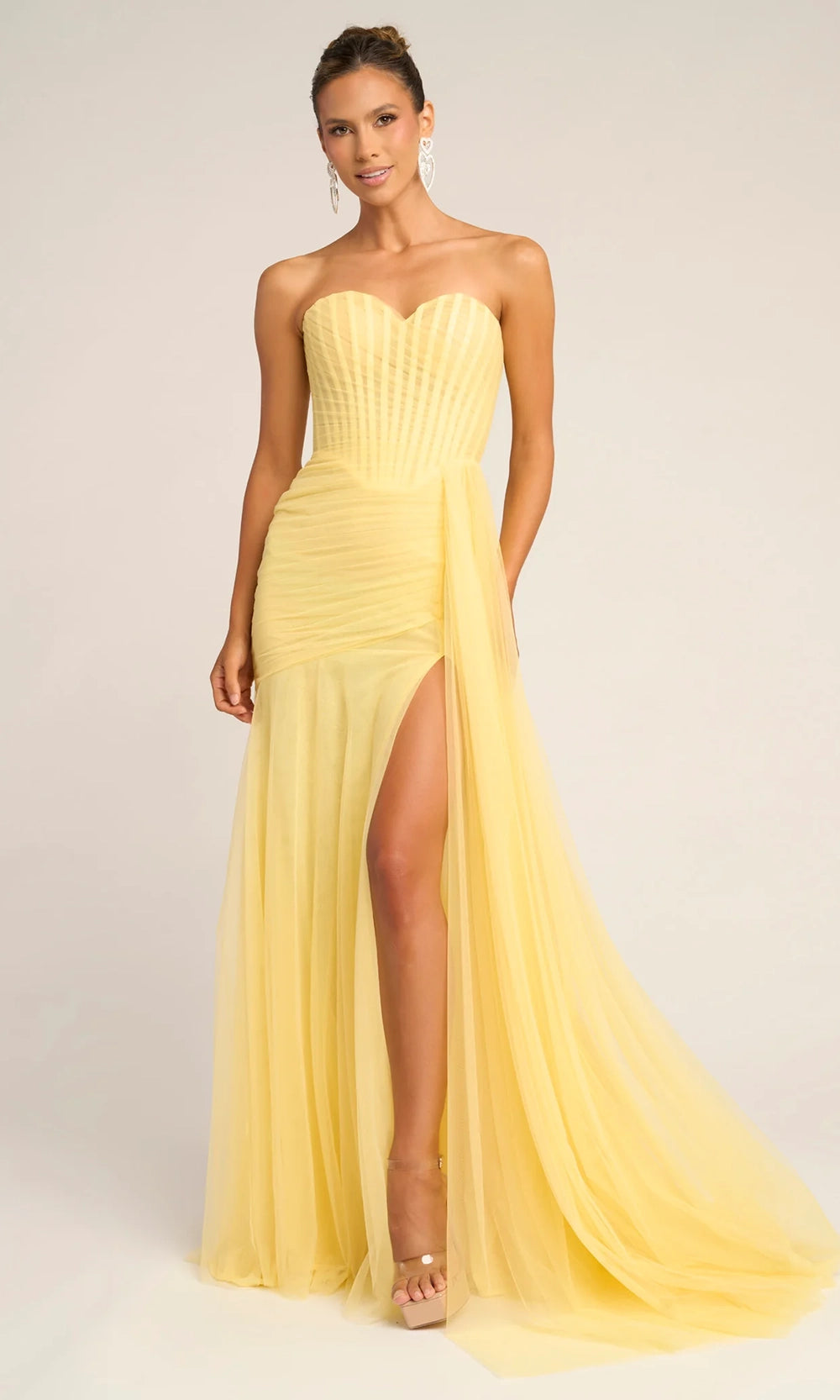 Portia and Scarlett PS26307E - Ruched Sweetheart Dress With Side Drape - view 7