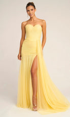 Portia and Scarlett PS26307E - Ruched Sweetheart Dress With Side Drape - view 7