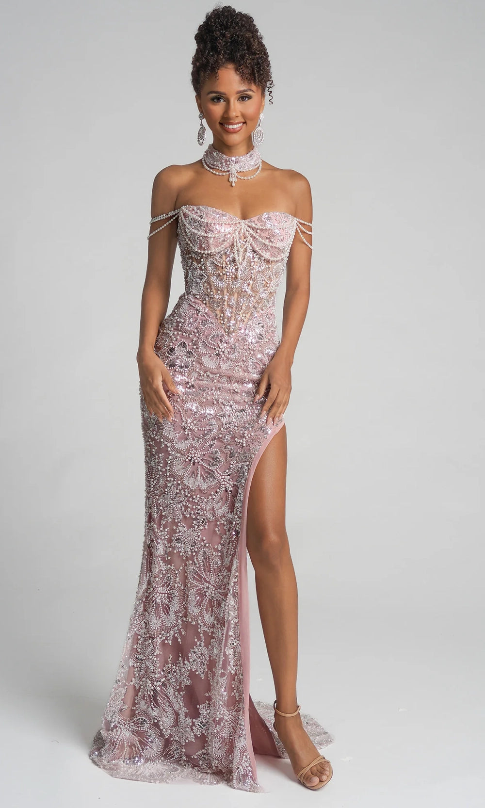 Portia and Scarlett PS26322E - Sweetheart Fully Beaded Evening Gown - designer prom dress at Silhouette Dresses
