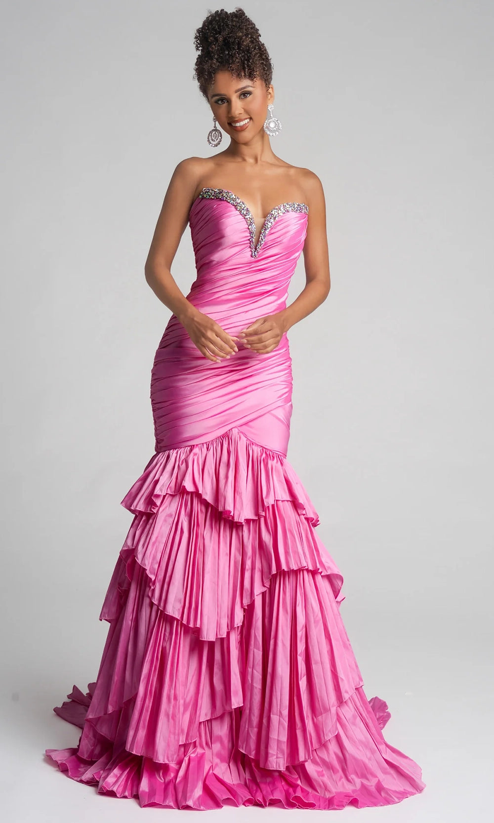 Portia and Scarlett PS26325E - Embellished Sweetheart Neck Ruched Gown - back view