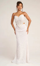 Portia and Scarlett PS26326E - Detachable Cape Two Piece Beaded Gown - back view