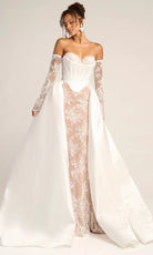 Portia and Scarlett PS26328E - Sparkle Lace Sweetheart Overskirt Gown - designer wedding dress at Silhouette Dresses