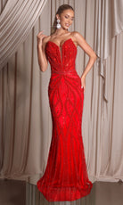 Portia and Scarlett PS26401C - Intricate Beaded Sweetheart Prom Dress - view 10