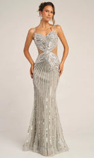 Portia and Scarlett PS26405C - Beaded Illusion Side Prom Dress - view 8