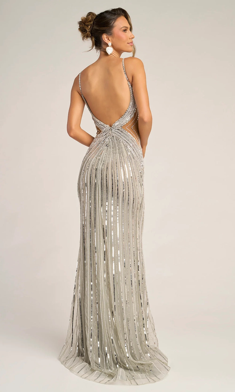 Portia and Scarlett PS26405C - Beaded Illusion Side Prom Dress - view 9