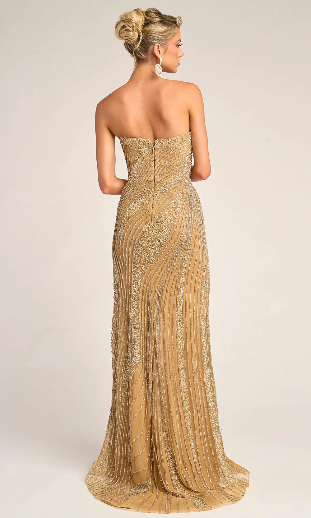 Portia and Scarlett PS26410C - Embellished High Slit Strapless Dress - view 4