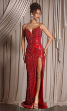 Portia and Scarlett PS26411C - Strapless Geometric Beaded Dress - back view