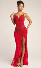 Portia and Scarlett PS26416C - Basque Waist Fully Beaded Dress - view 10