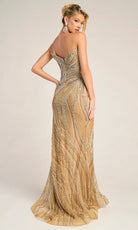 Portia and Scarlett PS26417C - Beaded Strapless Slit Gown - back view