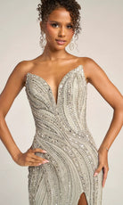 Portia and Scarlett PS26417C - Beaded Strapless Slit Gown - view 7