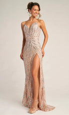 Portia and Scarlett PS26418C - Strapless Beaded Prom Dress With Slit - view 15