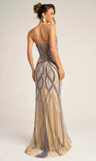 Portia and Scarlett PS26423C - Sheer Beaded Strapless Sheath Gown - view 7