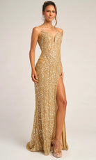Portia and Scarlett PS26424C - Deep Sweetheart Sparkle Sheath Dress - view 7