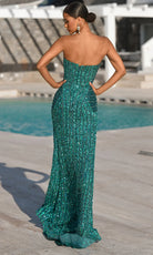 Portia and Scarlett PS26424C - Deep Sweetheart Sparkle Sheath Dress - back view