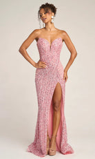 Portia and Scarlett PS26424C - Deep Sweetheart Sparkle Sheath Dress - view 14