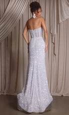 Portia and Scarlett PS26432C - Beaded Corset Sweetheart Prom Dress - view 10