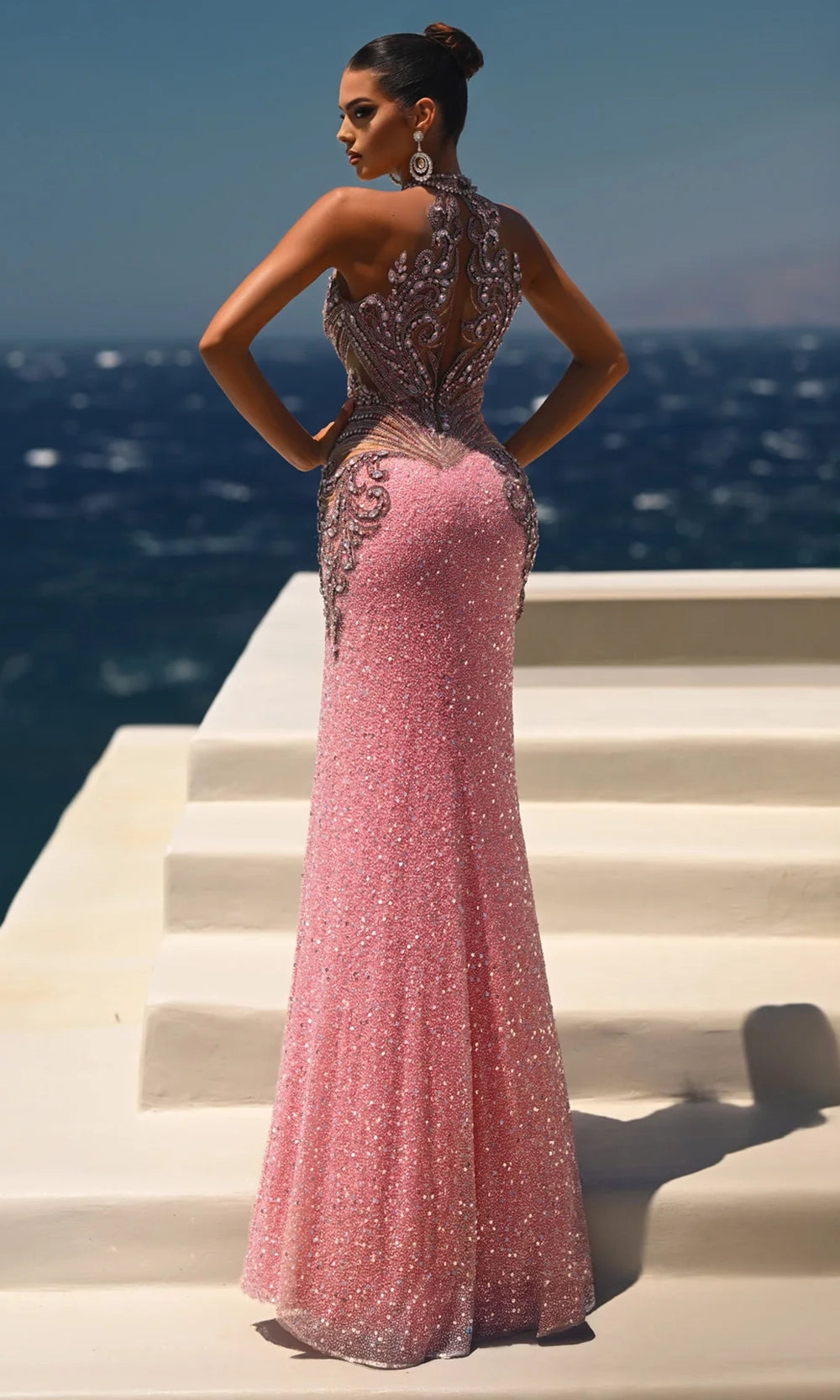 Portia and Scarlett PS26436C - Illusion Bodice High Neck Gown - view 5