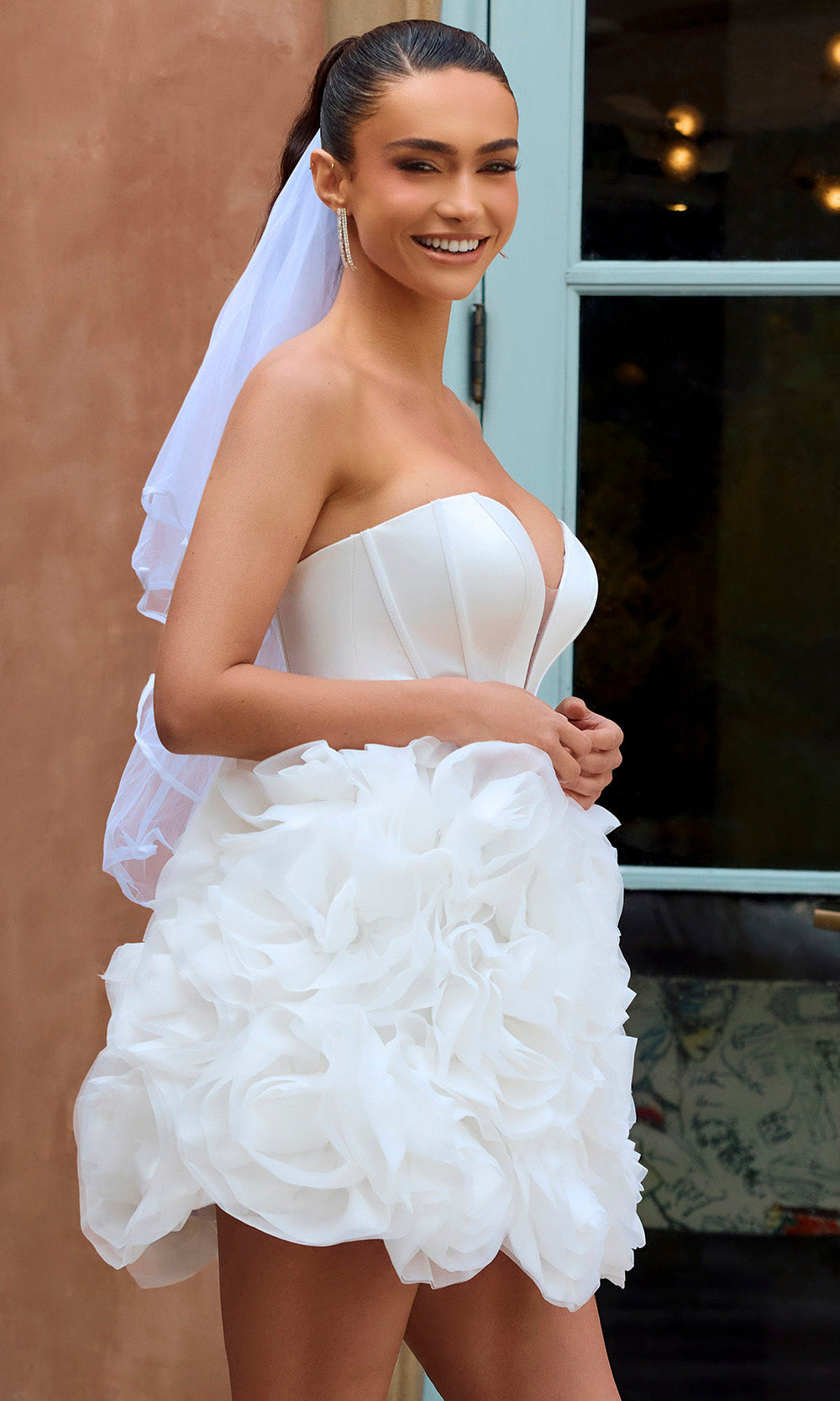 Portia and Scarlett PS26503 - Strapless Ruffle Rosette A-Line Dress